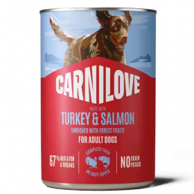 Супер премиум месен пастет в консерва за кучета Carnilove Paté Turkey & Salmon с пуешко месо и сьомга 400 гр